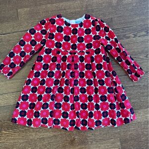 Jacadi Girls Corduroy floral print dress - size 5 years